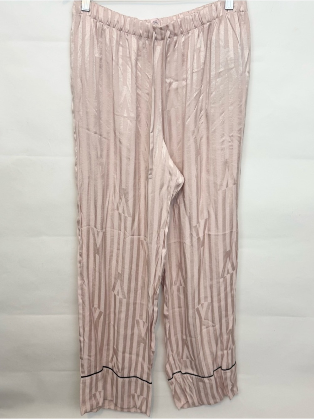Victoria’s Secret Striped Satin Style drawstring lounge PJ pants medium